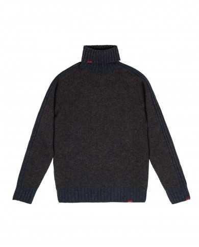 dolcevita moro e zaffiro da uomo con bordi in ricamo | BOB dolcevita moro e zaffiro da uomo con bordi in ricamo | BOB