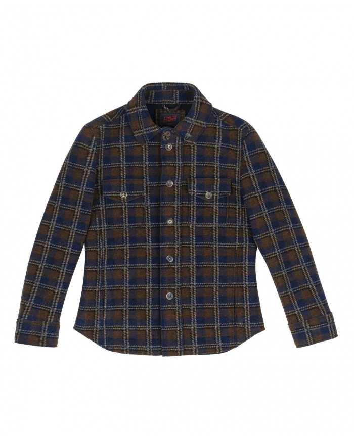 giacca blu da uomo ricamo a quadri | BOB giacca blu da uomo ricamo a quadri | BOB