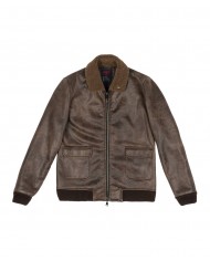 bomber moro da uomo con stemma logato sul risvolto | BOB bomber moro da uomo con stemma logato sul risvolto | BOB