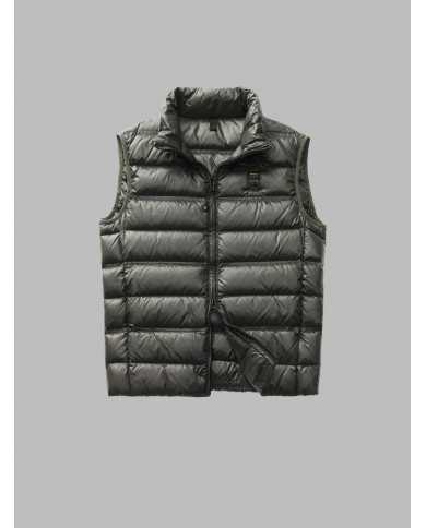 gilet tiglio selvatico da uomo imbottito in piuma con logo | BLAUER