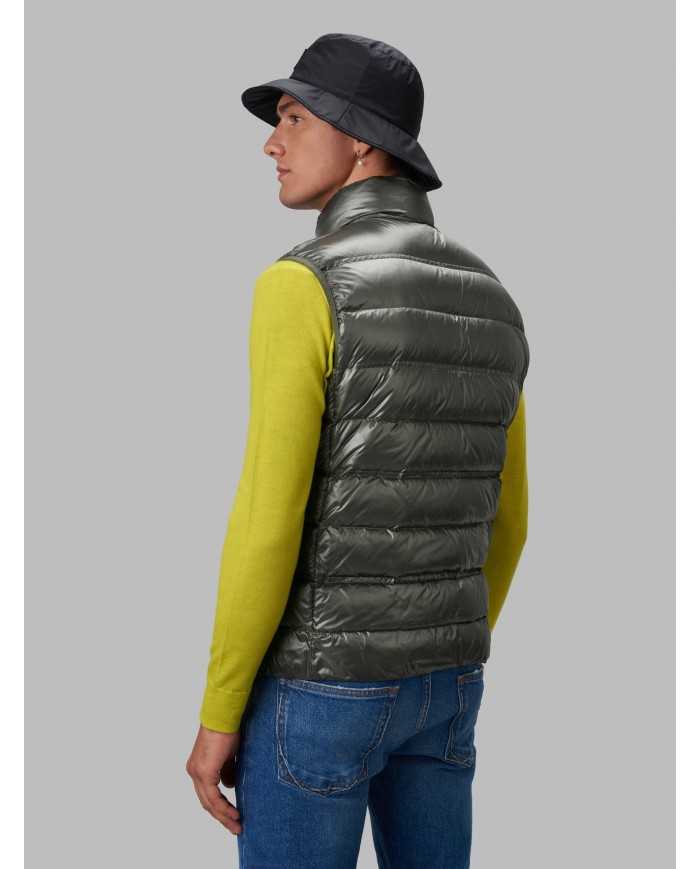 gilet tiglio selvatico da uomo imbottito in piuma con logo | BLAUER