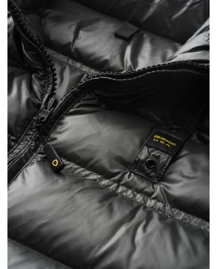 gilet tiglio selvatico da uomo imbottito in piuma con logo | BLAUER