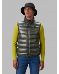 gilet tiglio selvatico da uomo imbottito in piuma con logo | BLAUER