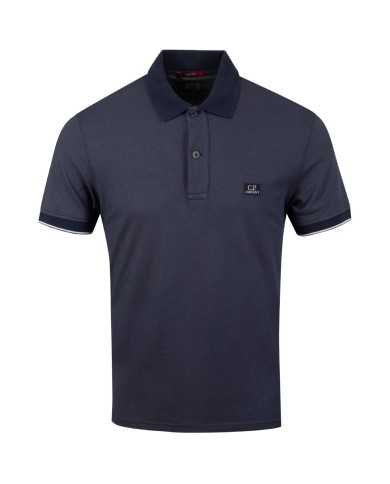 polo total eclips da uomo con etichetta logata ricamata | C.P. COMPANY polo total eclips da uomo con etichetta logata ricamata | C.P. COMPANY