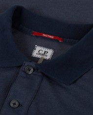 polo total eclips da uomo con etichetta logata ricamata | C.P. COMPANY polo total eclips da uomo con etichetta logata ricamata | C.P. COMPANY