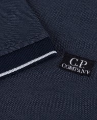 polo total eclips da uomo con etichetta logata ricamata | C.P. COMPANY polo total eclips da uomo con etichetta logata ricamata | C.P. COMPANY