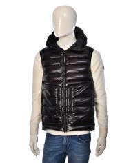 gilet nero da uomo con cappuccio Google Hood | C.P. COMPANY gilet nero da uomo con cappuccio Google Hood | C.P. COMPANY