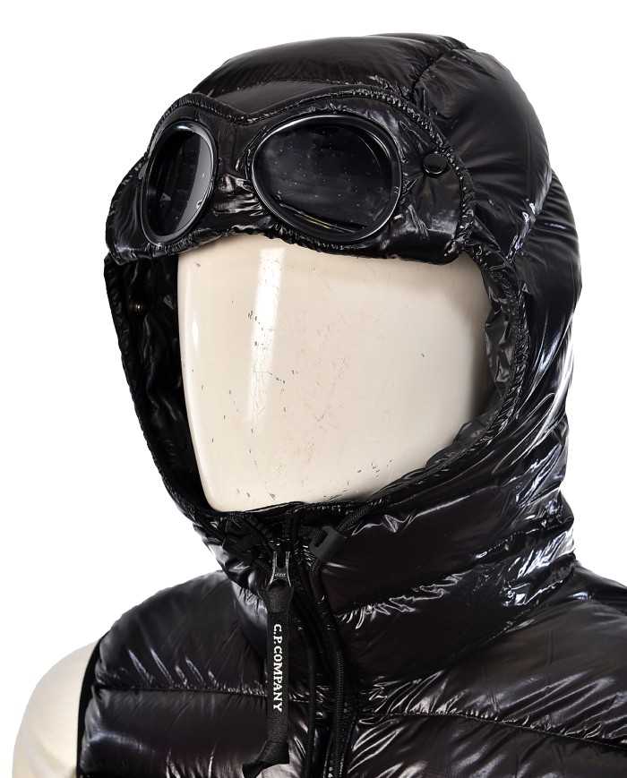 gilet nero da uomo con cappuccio Google Hood | C.P. COMPANY gilet nero da uomo con cappuccio Google Hood | C.P. COMPANY