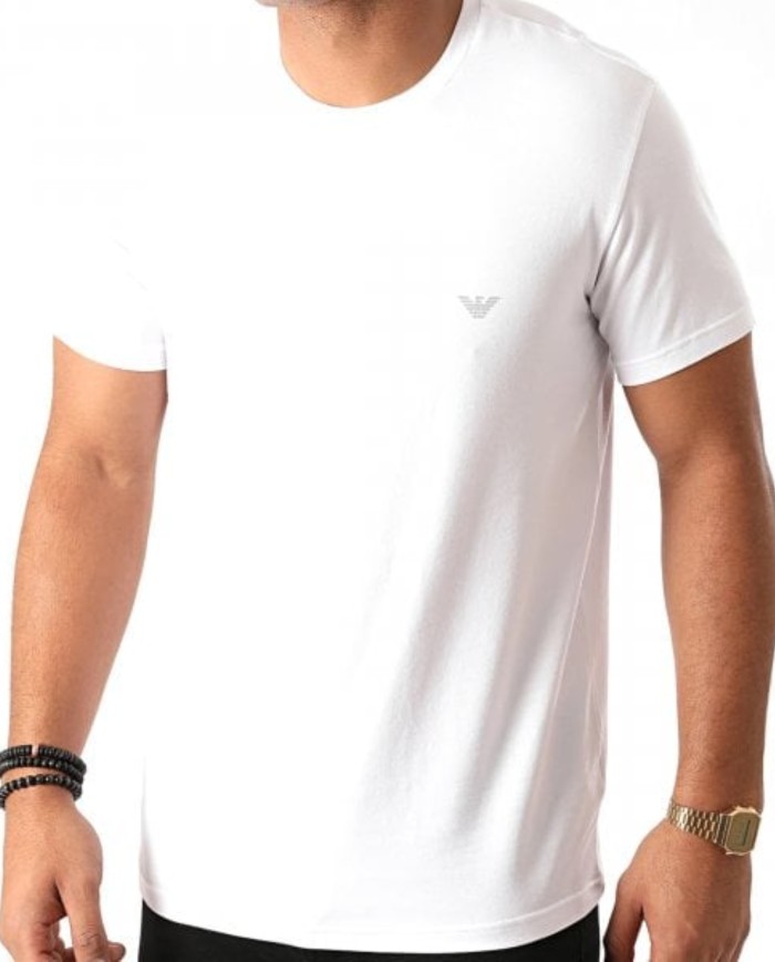 EA INTIMO Armani T shirt Uomo 111267 0A720 2021 2 pack Cotone Bianc