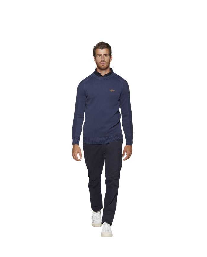AERONAUTICA MILITARE Maglia Uomo A-TI Maglioncino Cotone Blu Gialla... AERONAUTICA MILITARE Maglia Uomo A-TI Maglioncino Cotone Blu Gialla...