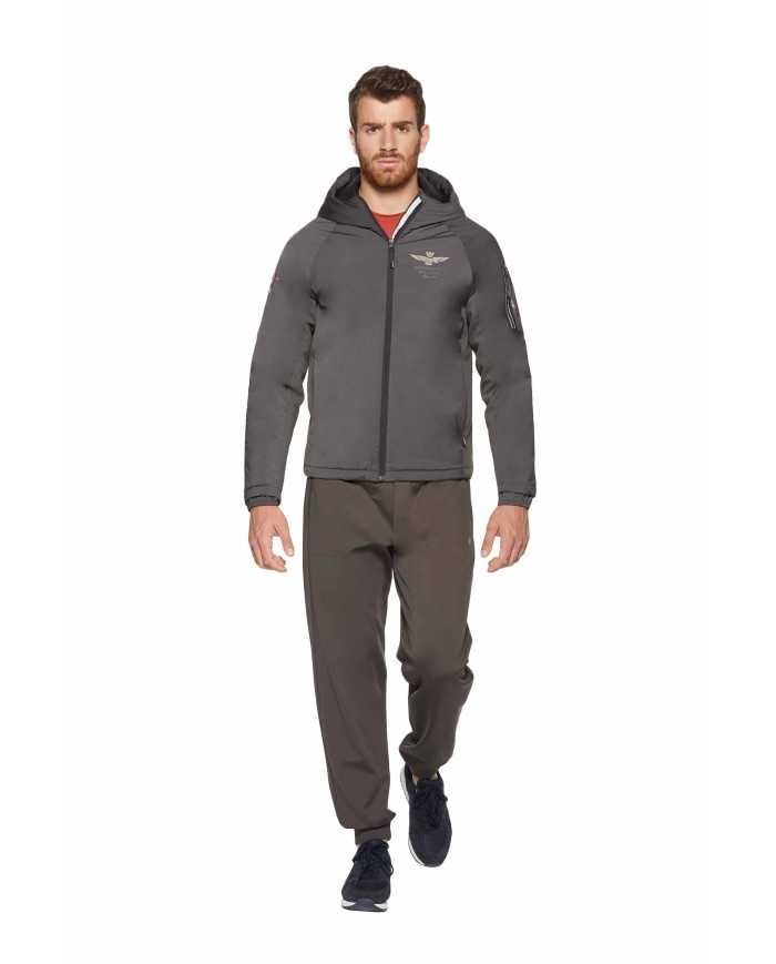 AERONAUTICA MILITARE Giacca Uomo AB1779 A-TI Impermeabile Grigio Ne...