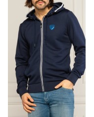 Felpa Navy Blue uomo con scudo logato e maxi stripe | EA7 Felpa Navy Blue uomo con scudo logato e maxi stripe | EA7