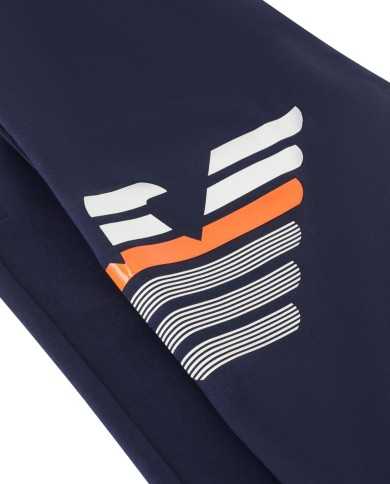 pantaloni tuta navy blue da uomo con maxi logo multicolor | EA7 pantaloni tuta navy blue da uomo con maxi logo multicolor | EA7