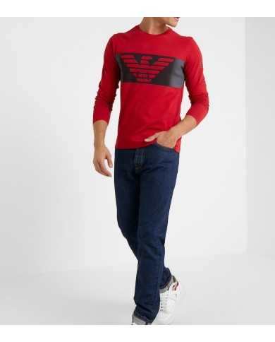 EA7 Armani Maglia Uomo 6GPT59 PJQ9Z A-TI Cotone Elastica Nera Rossa... EA7 Armani Maglia Uomo 6GPT59 PJQ9Z A-TI Cotone Elastica Nera Rossa...