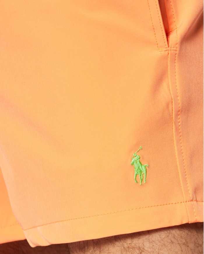 costume mare boxer arancione da uomo con logo ricamato | RALPH LAUREN