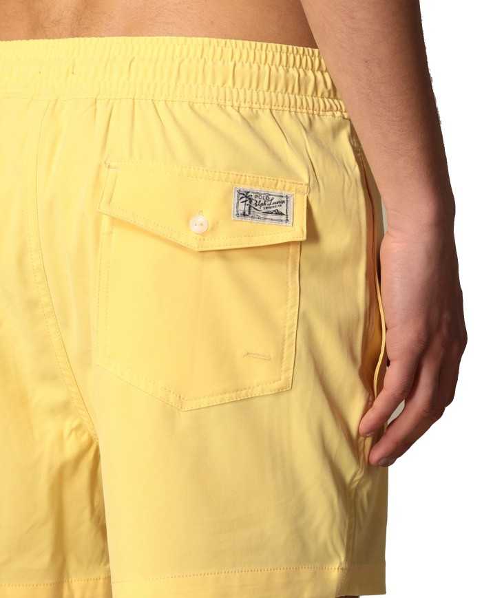 costume mare boxer giallo da uomo con logo ricamato | RALPH LAUREN