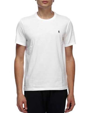 t-shirt bianca da uomo con logo ricamato sul petto | RALPH LAUREN t-shirt bianca da uomo con logo ricamato sul petto | RALPH LAUREN