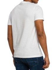 t-shirt bianca da uomo con logo stampato in contrasto | RALPH LAUREN