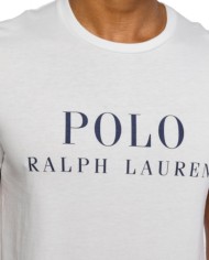 t-shirt bianca da uomo con logo stampato in contrasto | RALPH LAUREN