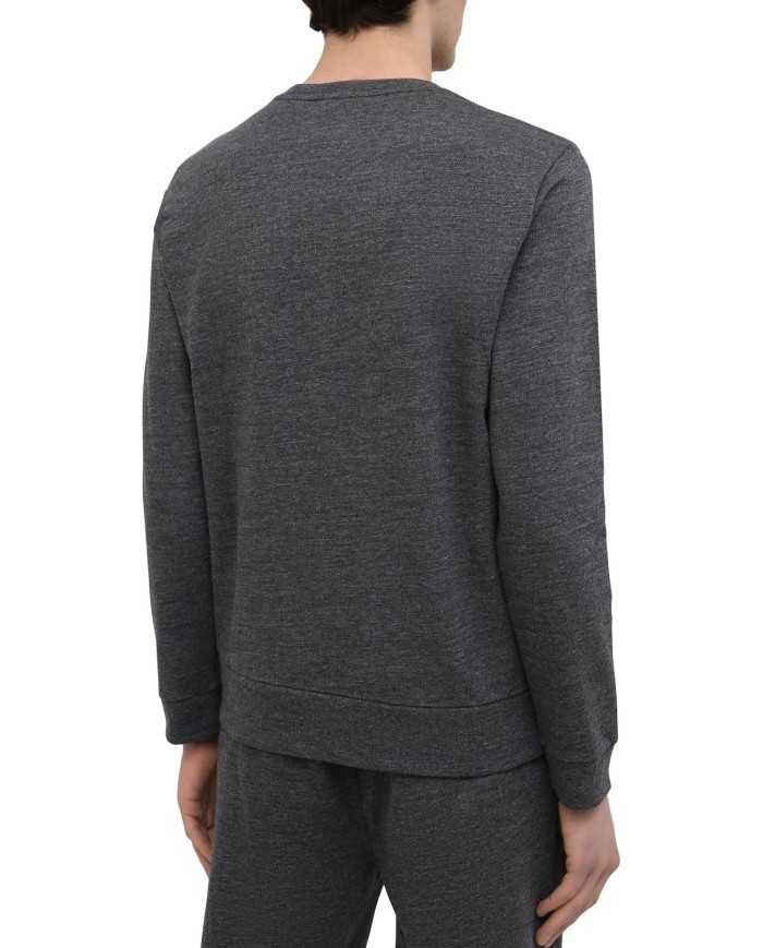 felpa antracite senza cappuccio uomo con logo verticale | RALPH LAUREN