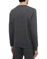 felpa antracite senza cappuccio uomo con logo verticale | RALPH LAUREN