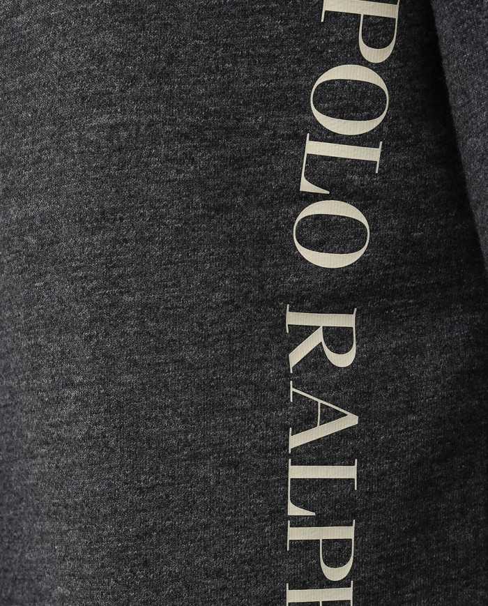 felpa antracite senza cappuccio uomo con logo verticale | RALPH LAUREN