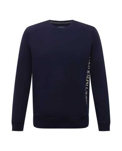 felpa blu senza cappuccio da uomo con logo verticale | RALPH LAUREN felpa blu senza cappuccio da uomo con logo verticale | RALPH LAUREN