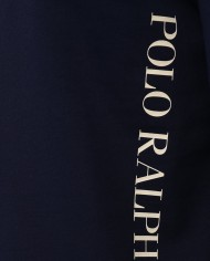 felpa blu senza cappuccio da uomo con logo verticale | RALPH LAUREN