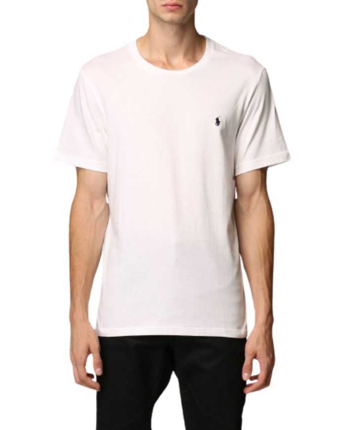 t-shirt bianca da uomo con logo stampato in piccolo | RALPH LAUREN t-shirt bianca da uomo con logo stampato in piccolo | RALPH LAUREN
