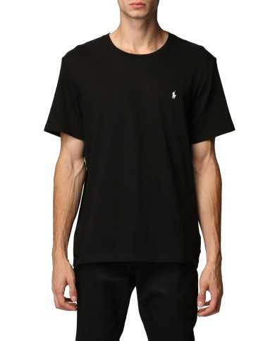 t-shirt nero da uomo con logo stampato in piccolo | RALPH LAUREN t-shirt nero da uomo con logo stampato in piccolo | RALPH LAUREN