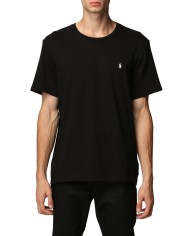 t-shirt nero da uomo con logo stampato in piccolo | RALPH LAUREN