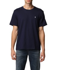 t-shirt navy da uomo con logo ricamato in contrasto | RALPH LAUREN t-shirt navy da uomo con logo ricamato in contrasto | RALPH LAUREN