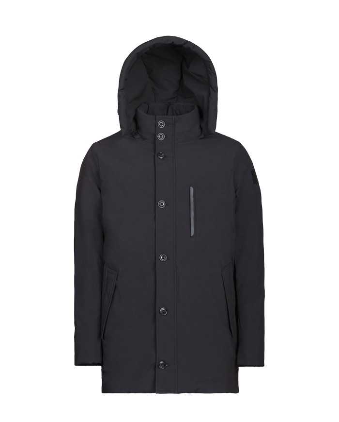 MUSEUM Giacca Uomo Crossover Cappotto Cappuccio Impermeabile Nero B... MUSEUM Giacca Uomo Crossover Cappotto Cappuccio Impermeabile Nero B...