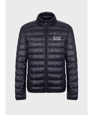 Piumino blu notte da uomo con logo stampato | EA7 Piumino blu notte da uomo con logo stampato | EA7