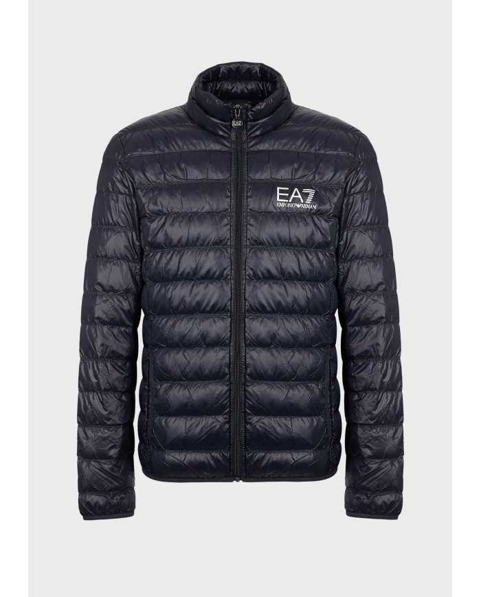 Piumino blu notte da uomo con logo stampato | EA7 Piumino blu notte da uomo con logo stampato | EA7