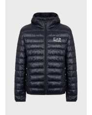 EA7 Armani Piumino Uomo 8NPB02 PN29Z A-TI Cappuccio Nero Blu Indaco...