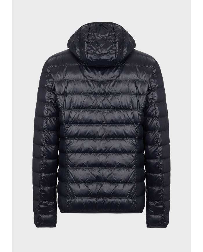 EA7 Armani Piumino Uomo 8NPB02 PN29Z A-TI Cappuccio Nero Blu Indaco...