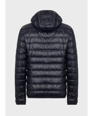 EA7 Armani Piumino Uomo 8NPB02 PN29Z A-TI Cappuccio Nero Blu Indaco...