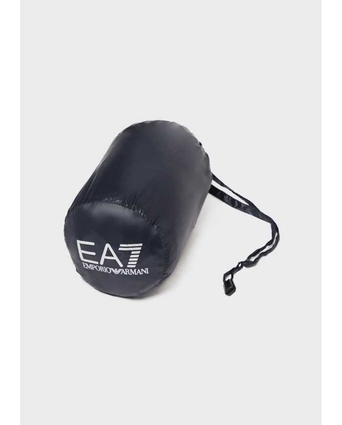 EA7 Armani Piumino Uomo 8NPB02 PN29Z A-TI Cappuccio Nero Blu Indaco...
