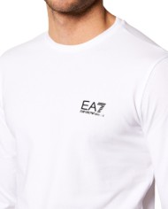 t-shirt bianca da uomo con logo stampato sul petto | EA7 t-shirt bianca da uomo con logo stampato sul petto | EA7