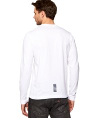 t-shirt bianca da uomo con logo stampato sul petto | EA7 t-shirt bianca da uomo con logo stampato sul petto | EA7