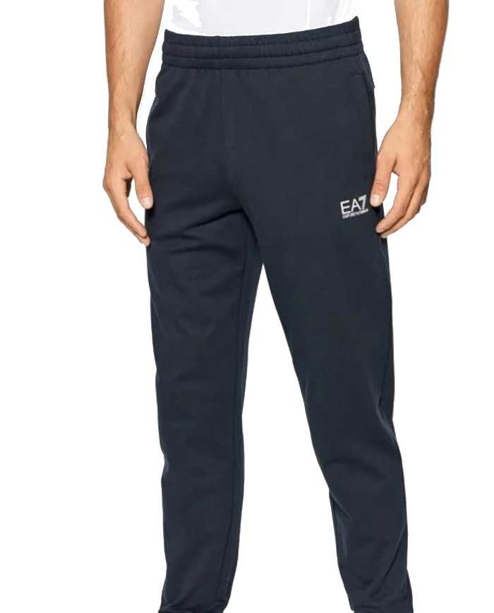 tuta blu notte da uomo con felpa e pantalone con stampa logata | EA7 tuta blu notte da uomo con felpa e pantalone con stampa logata | EA7