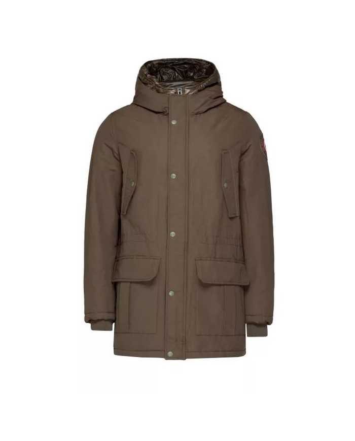 AERONAUTICA MILITARE Giubbotto AB1775 A-TI Giacca Cappuccio Nero Ve...