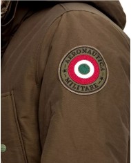 AERONAUTICA MILITARE Giubbotto AB1775 A-TI Giacca Cappuccio Nero Ve...