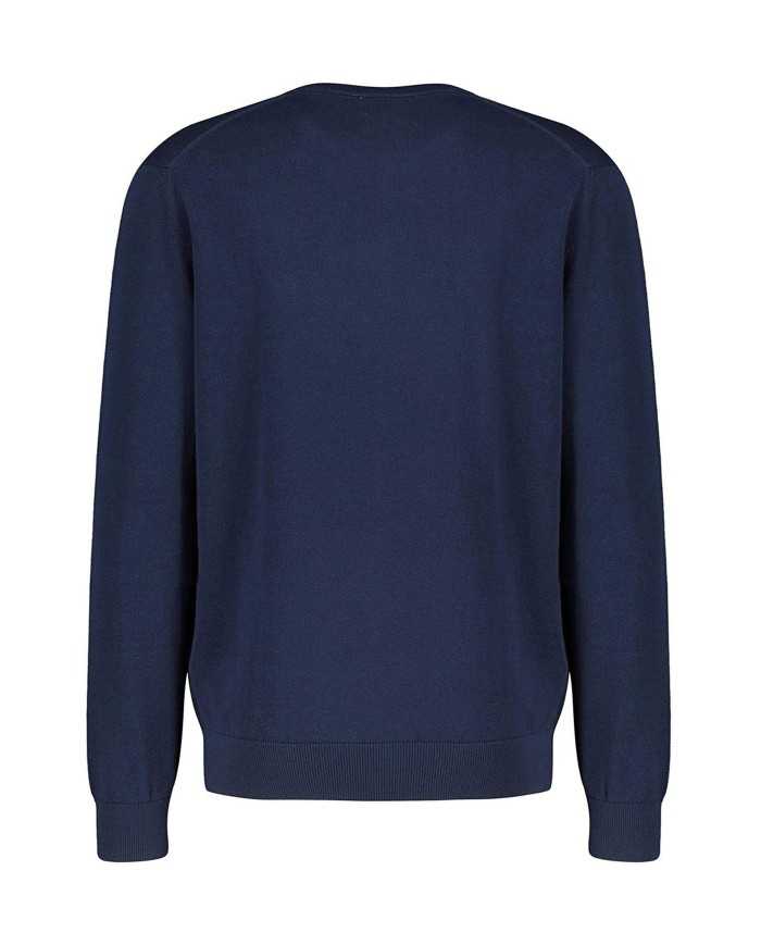maglia blue marine da uomo con coccodrillo ricamato | LACOSTE