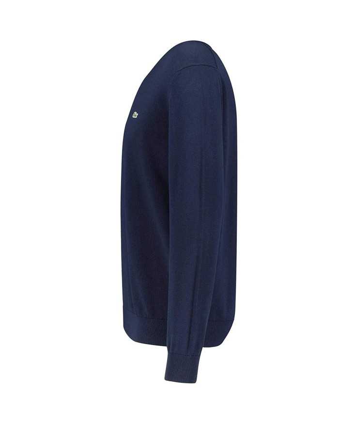 maglia blue marine da uomo con coccodrillo ricamato | LACOSTE