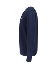 maglia blue marine da uomo con coccodrillo ricamato | LACOSTE