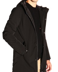 giaccone regular-fit nero da uomo impermeabile antigoccia | MUSEUM giaccone regular-fit nero da uomo impermeabile antigoccia | MUSEUM