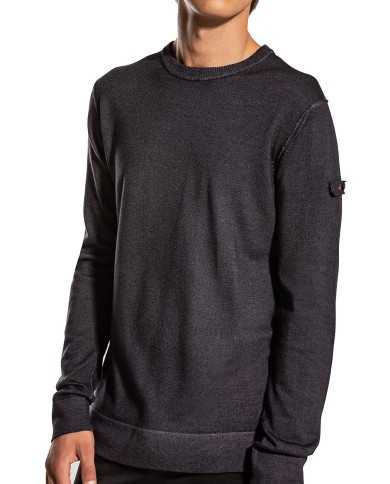 maglia grigio piombo da uomo con inserti e fascetta | PEUTEREY maglia grigio piombo da uomo con inserti e fascetta | PEUTEREY