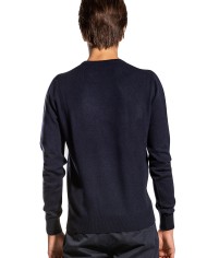 pullover slim blue grafite da uomo con bordi a magline | PEUTEREY pullover slim blue grafite da uomo con bordi a magline | PEUTEREY